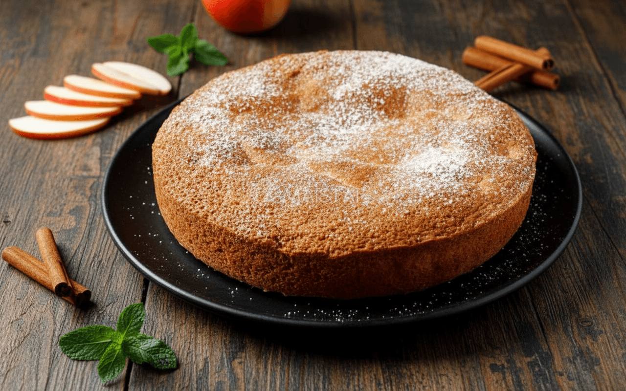 Paprastas biskvitinis obuolių pyragas