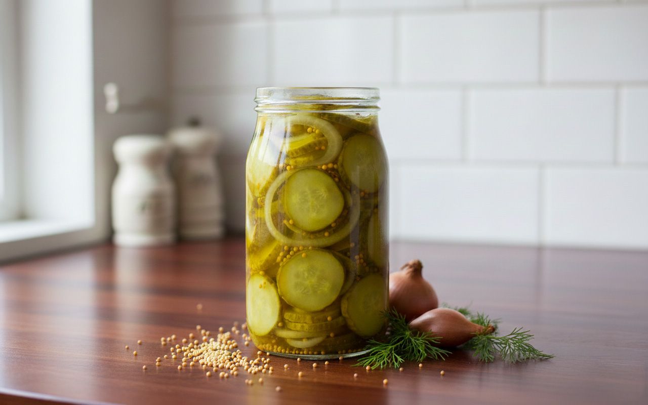 Saldžiarūgštė agurkų ir svogūnų mišrainė