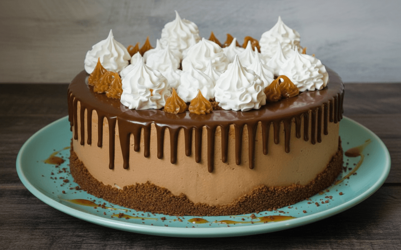 Nekeptas maskarponės tortas su karamele