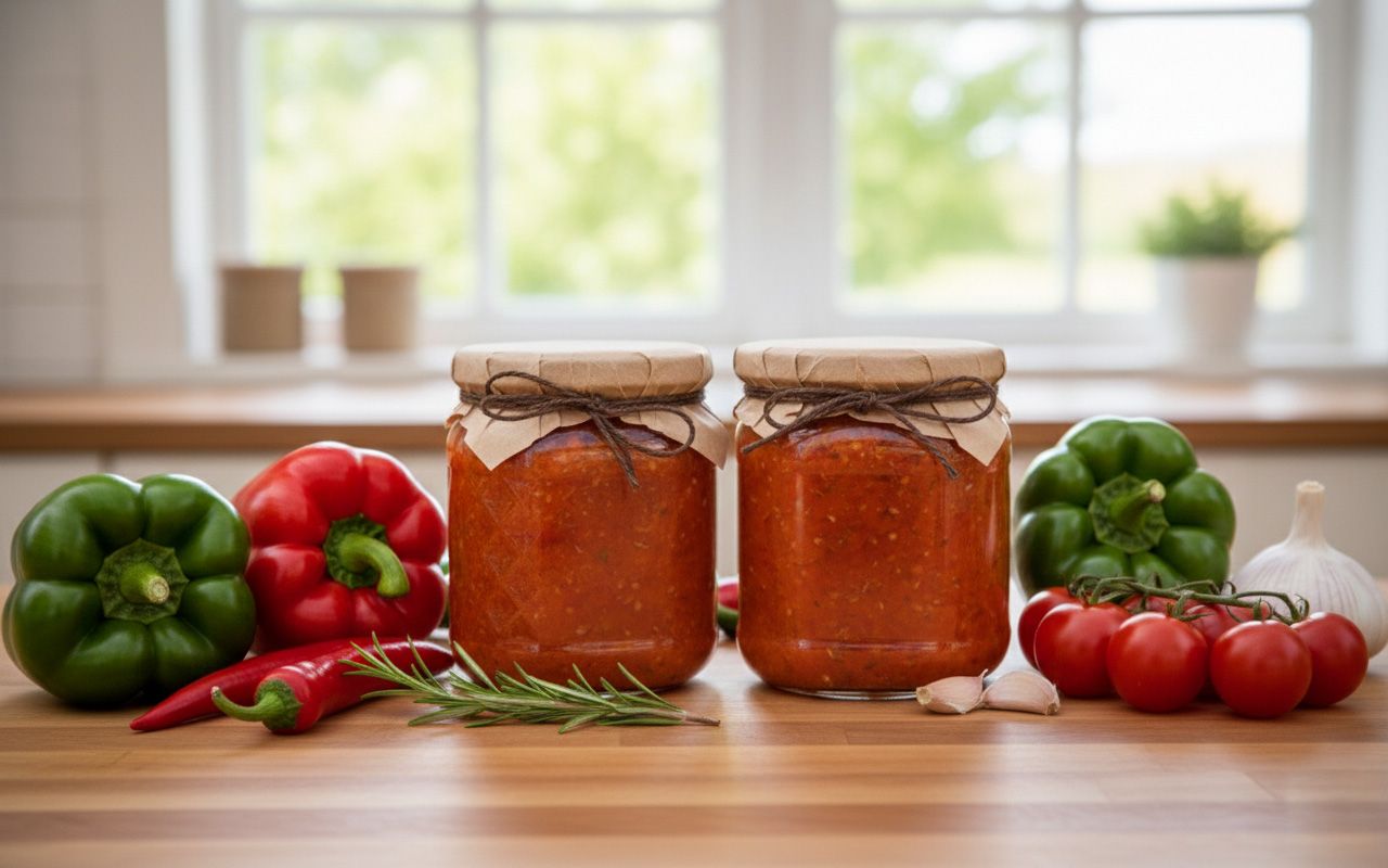 Žieminė pomidorų ir cukinijų mišrainė