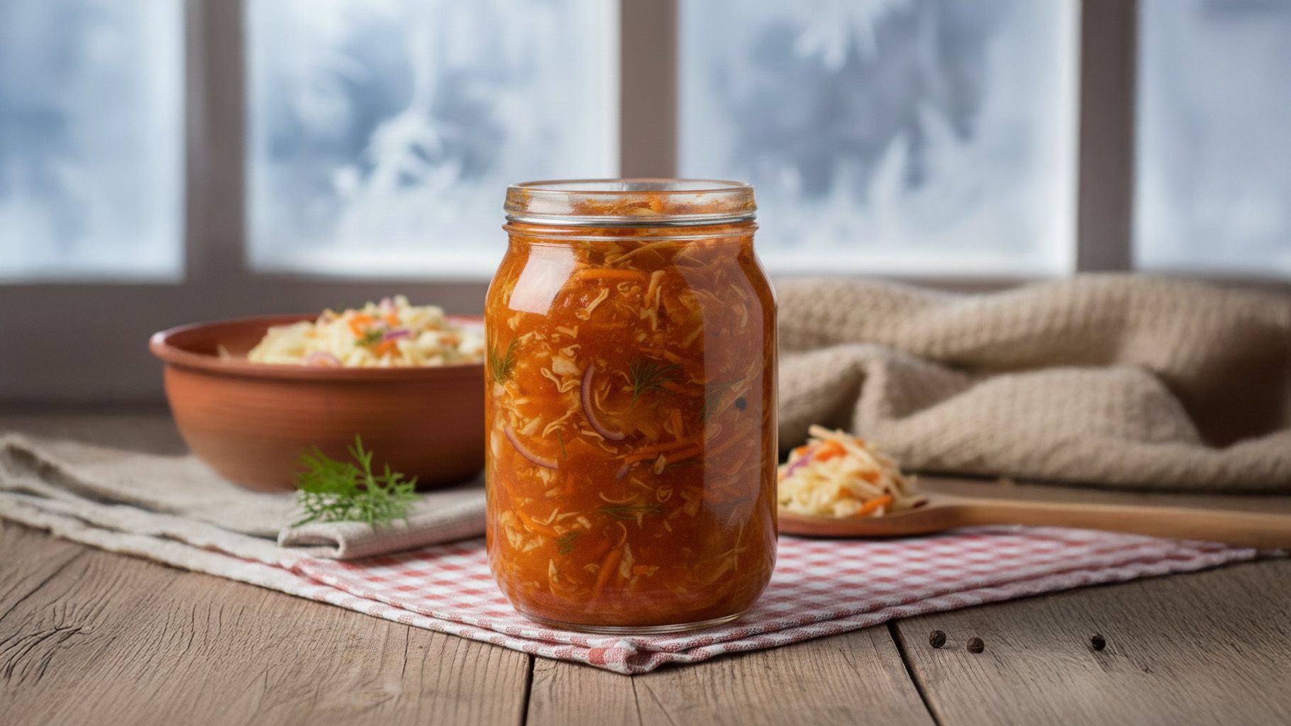 Žieminė kopūstų ir morkų mišrainė