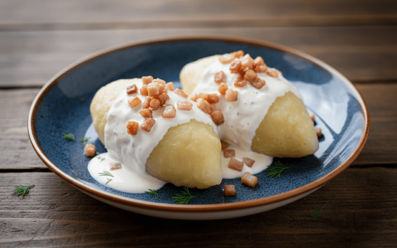 Minkšti cepelinai su varškės ir mėsos įdarais