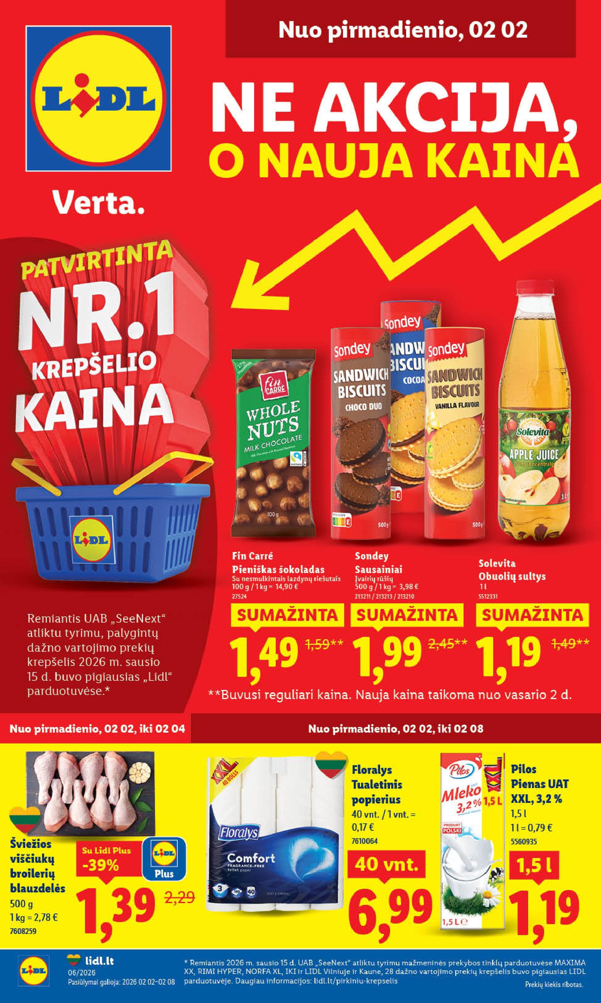LIDL akcijų ir nuolaidų leidinys 2026.02.02 - 2026.02.08