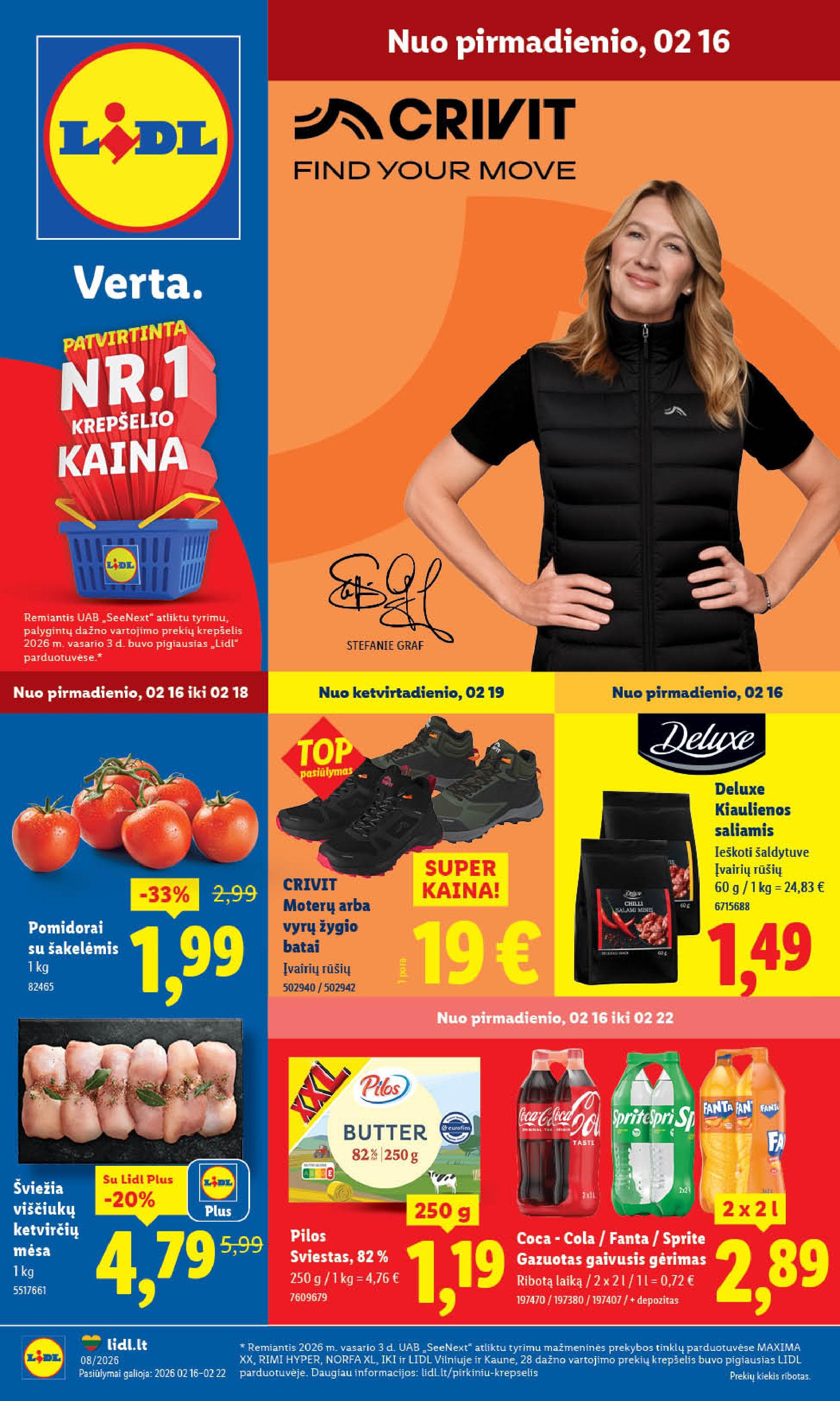 LIDL akcijų ir nuolaidų leidinys 2026.02.16 - 2026.02.22