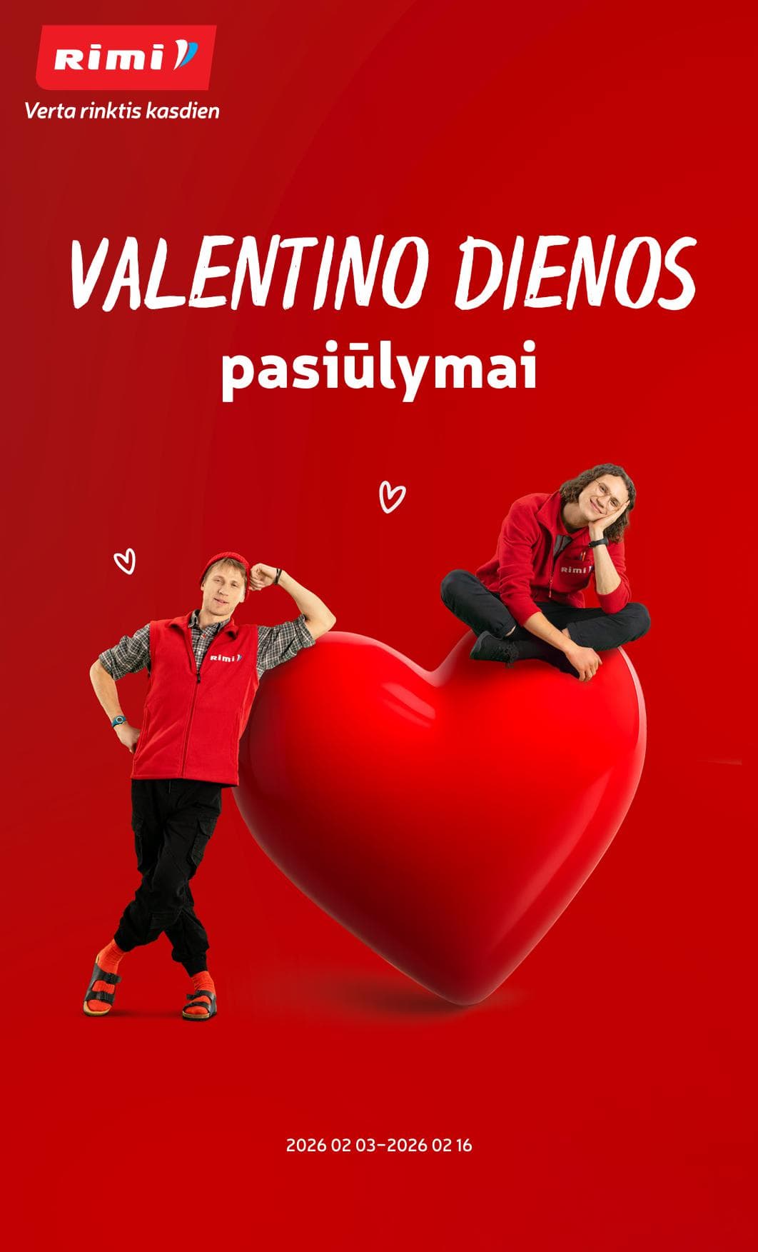 RIMI katalogas "Valentino dienai" 2026.02.03 iki 2026.02.16